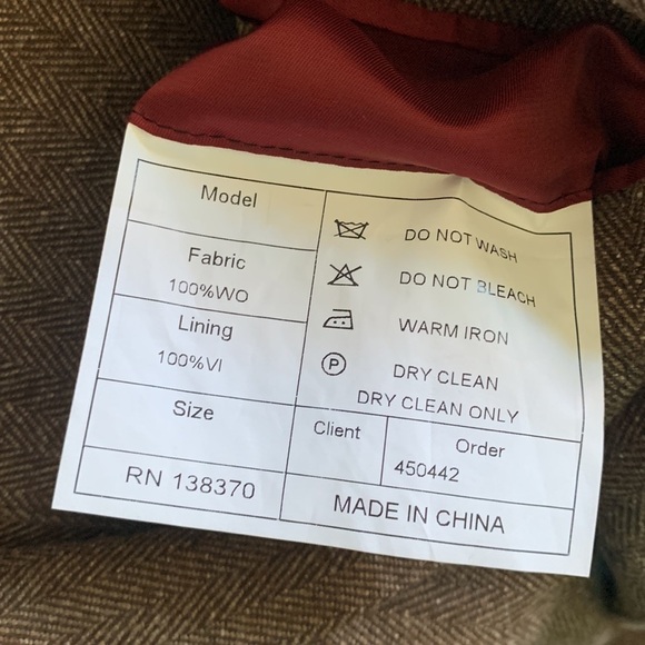 Abbeydale brown herringbone sport blazer classic size‎ 42R 100% wool - Picture 10 of 15